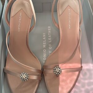 Formal satin heels, new never worn